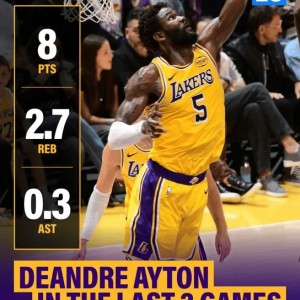 艾顿今日4中1得到3分3篮板，近3场场均8分2.7篮板0.3助攻